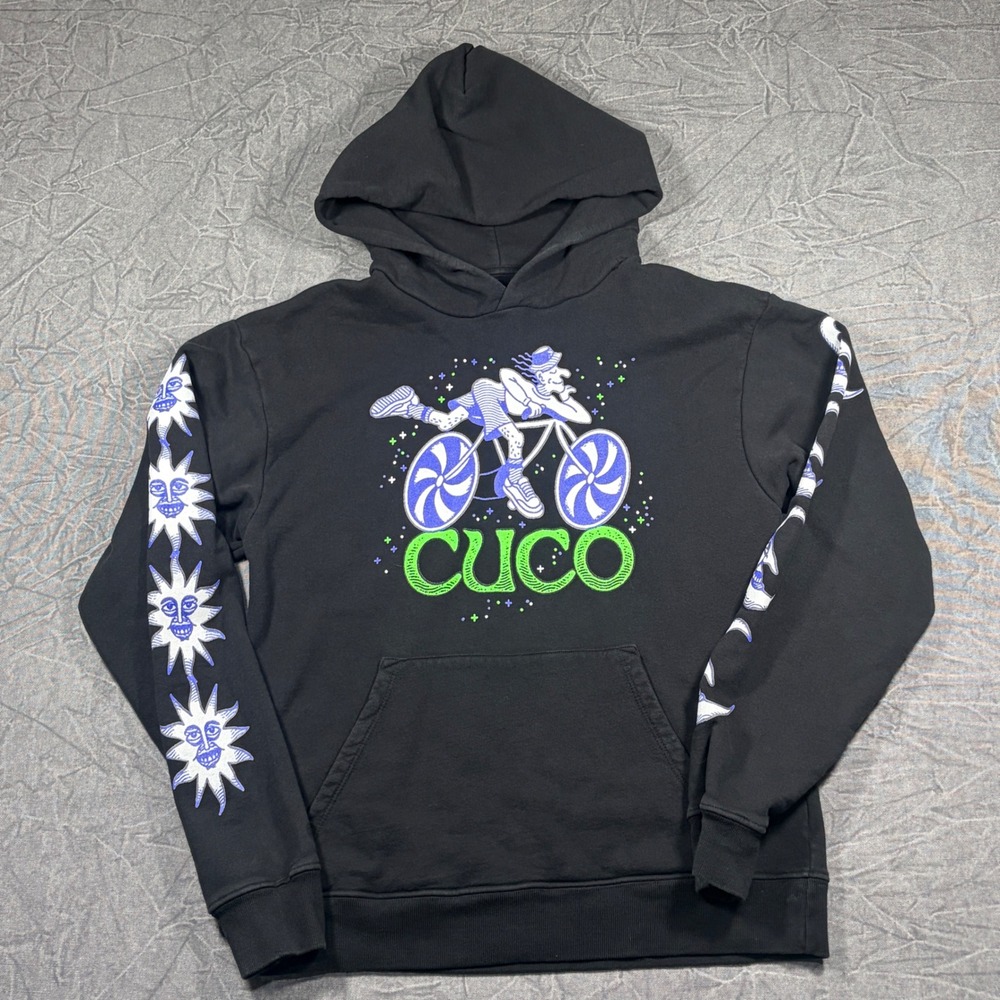 Cuco Hoodie Unisex Small Black Lucid Dreaming Tour Graphic Ecocycle Cotton Sweat